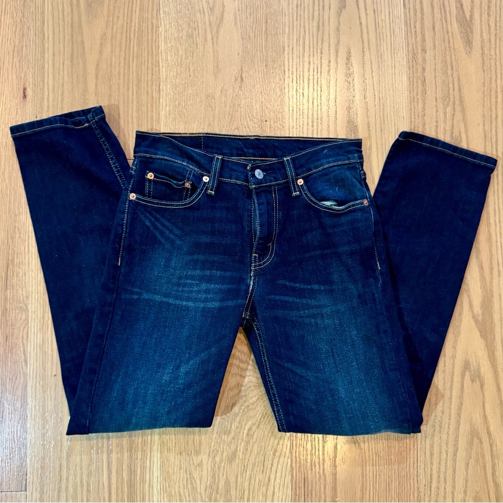 Levi's 511 Blue Straight Jeans Classic Denim - 28x30 - Picture 1 of 5